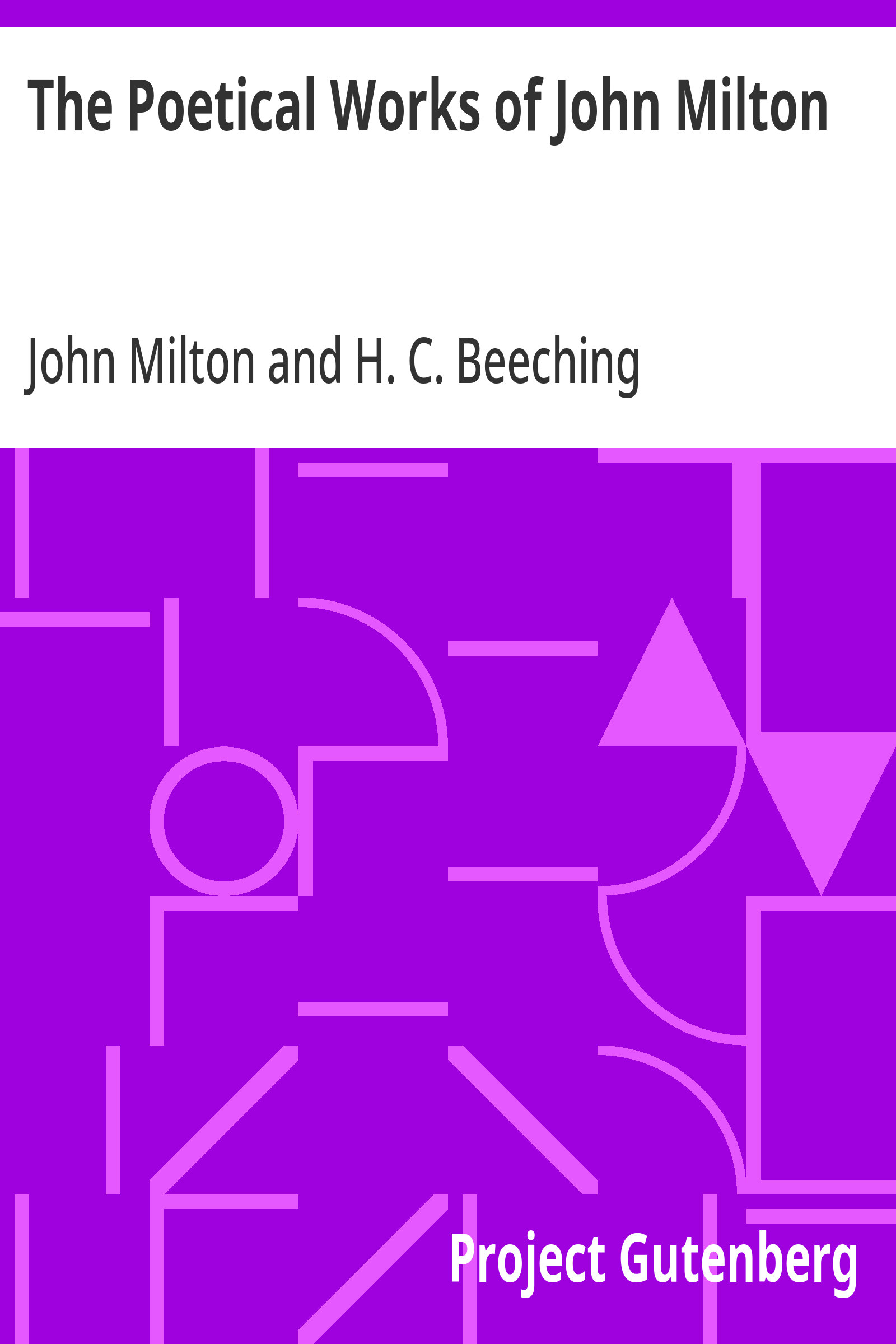 جلد کتاب The Poetical Works of John Milton