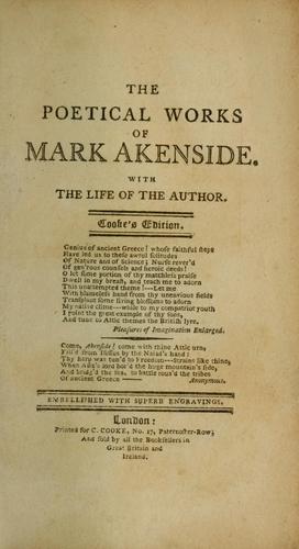 جلد کتاب The Poetical Works of Mark Akenside