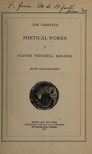 جلد کتاب The Poetical Works of Oliver Wendell Holmes