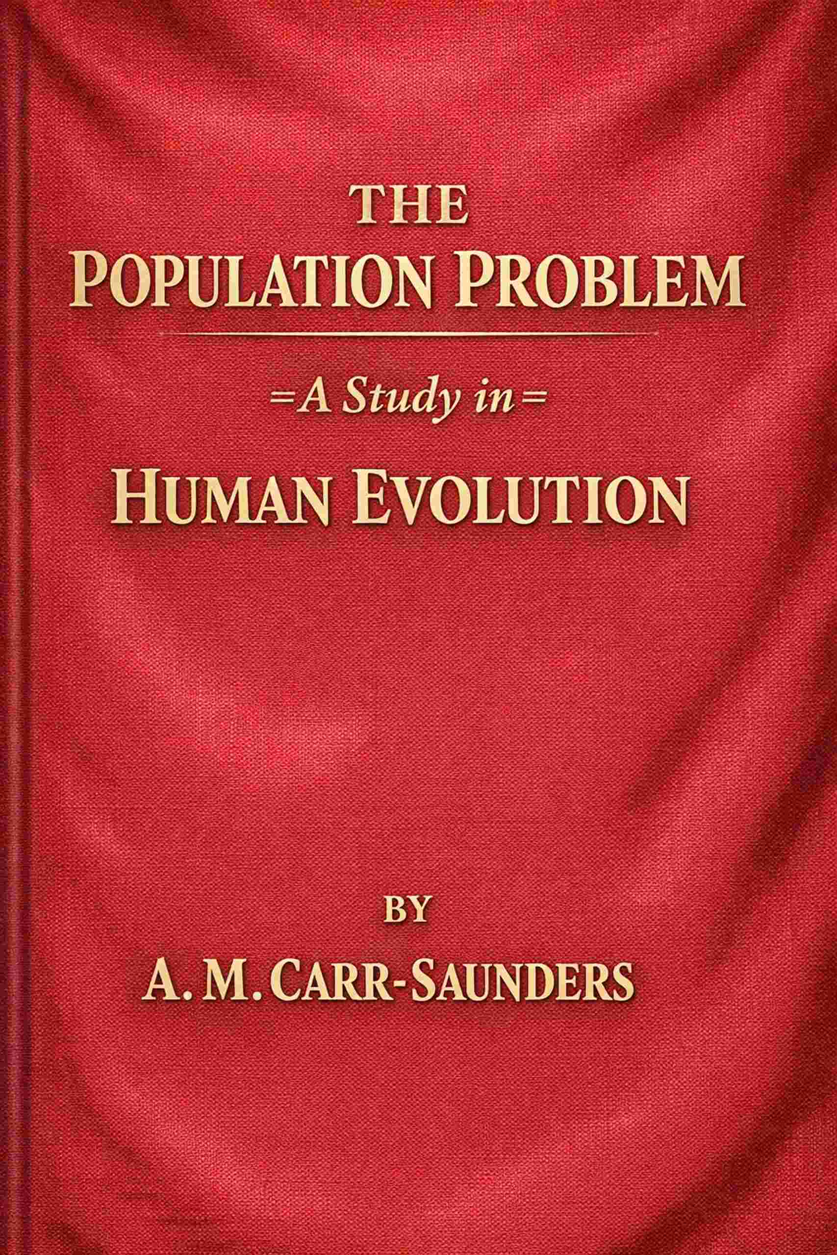 جلد کتاب The Population Problem: A Study in Human Evolution