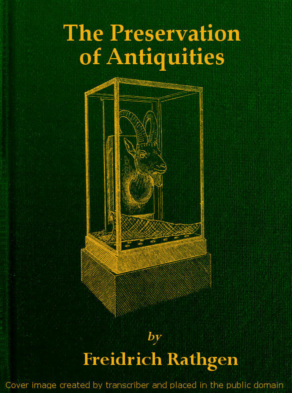 جلد کتاب The preservation of antiquities