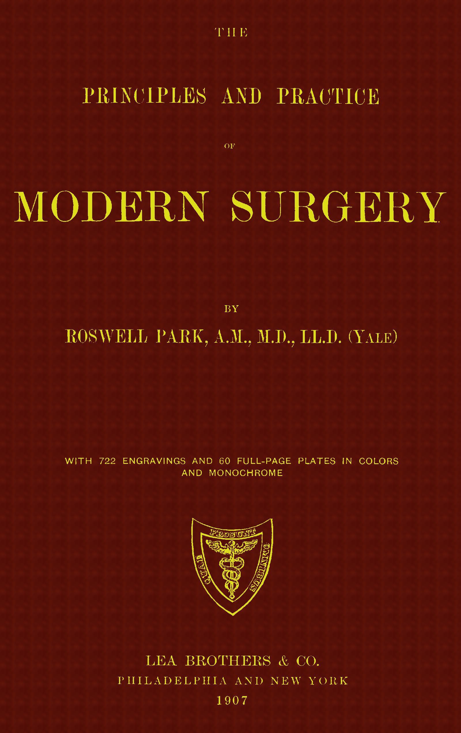 جلد کتاب The principles and practice of modern surgery