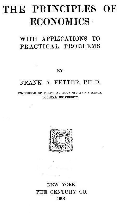 جلد کتاب The Principles of Economics