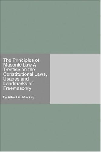 جلد کتاب The Principles of Masonic Law