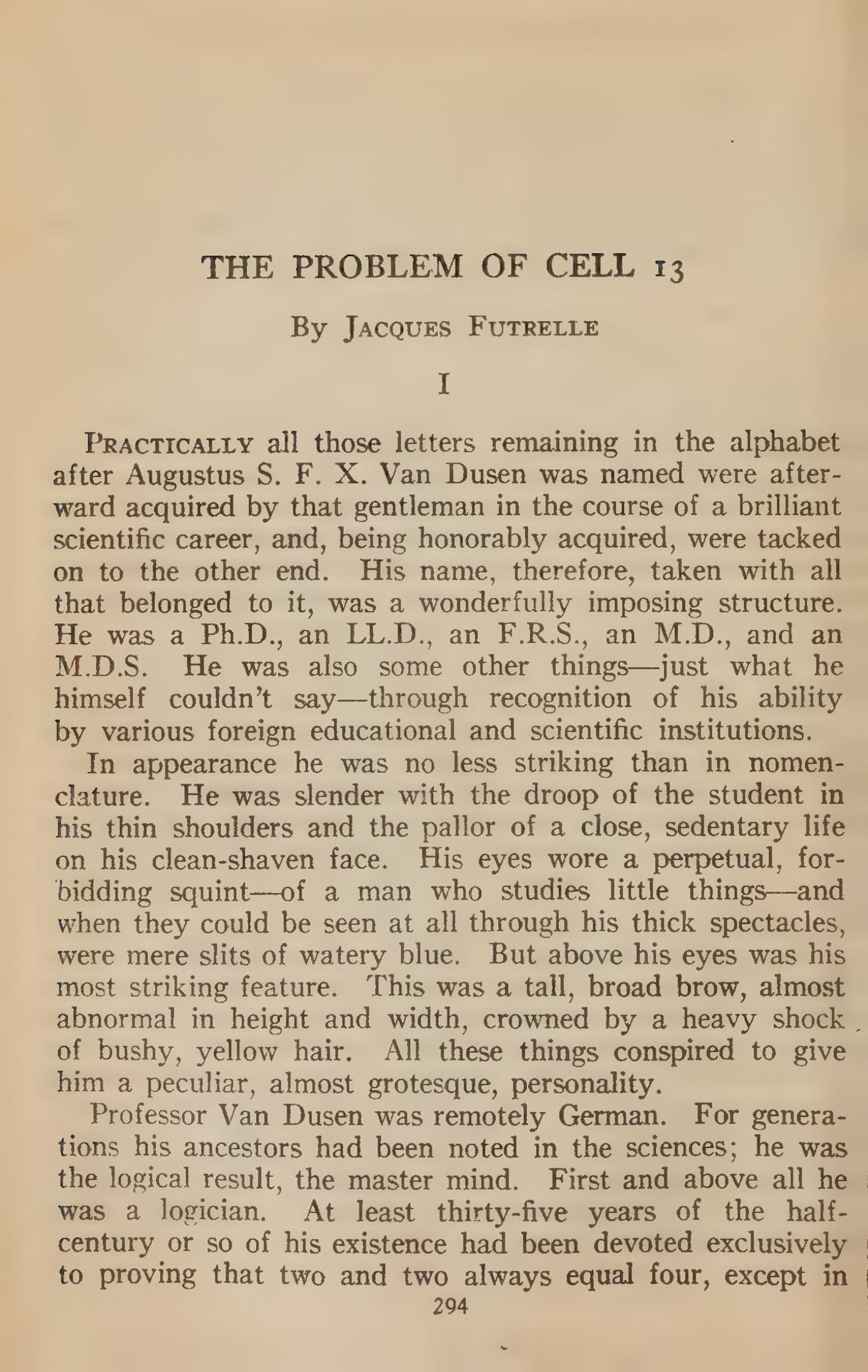 جلد کتاب The Problem of Cell 13