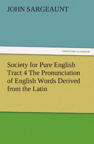 جلد کتاب The Pronunciation of English Words Derived from the Latin