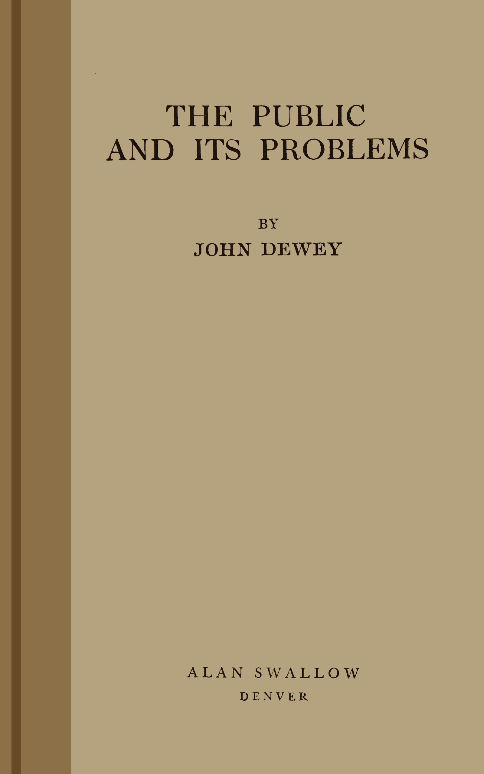 جلد کتاب The Public and Its Problems