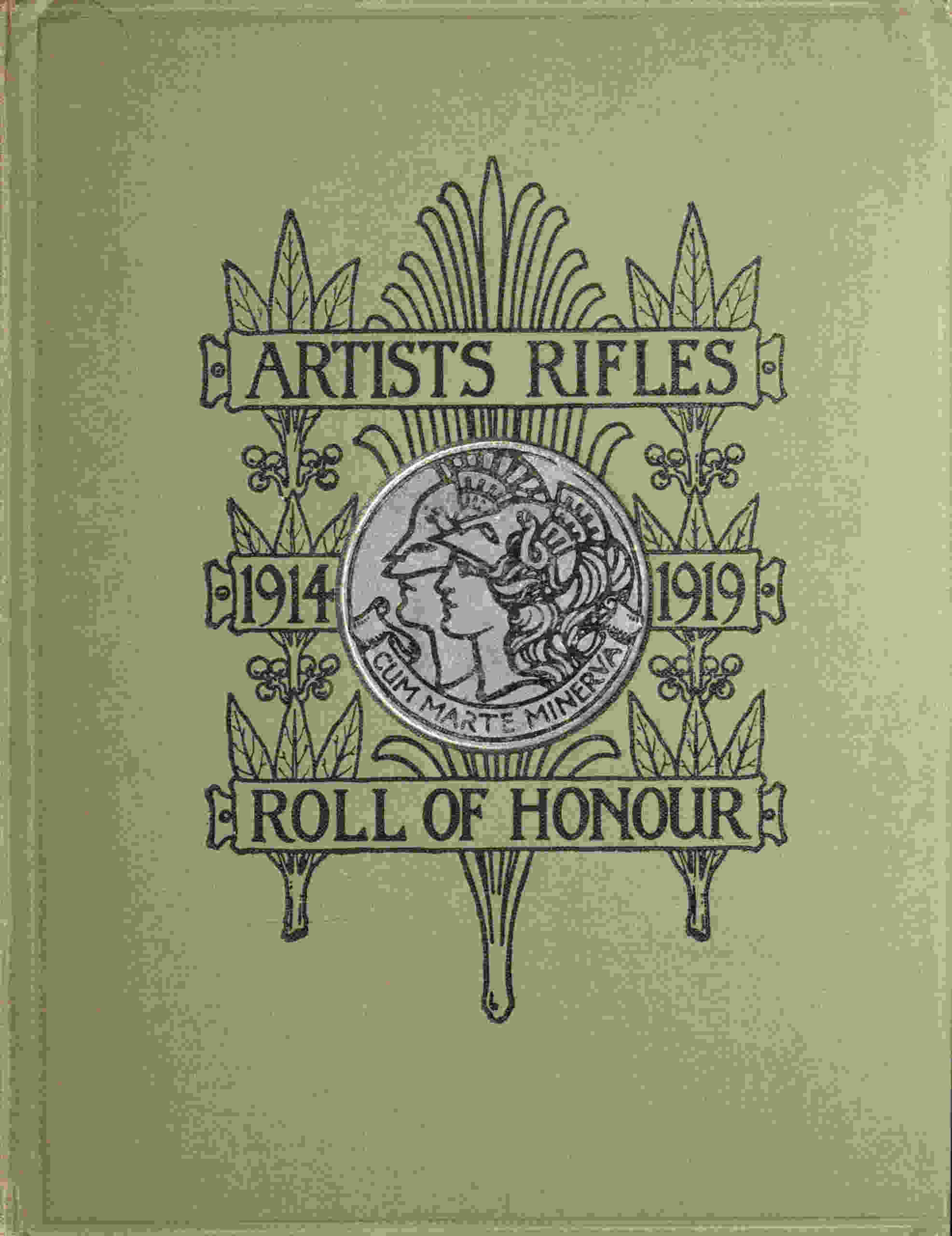 جلد کتاب The Regimental Roll of Honour and War Record of the Artists' Rifles