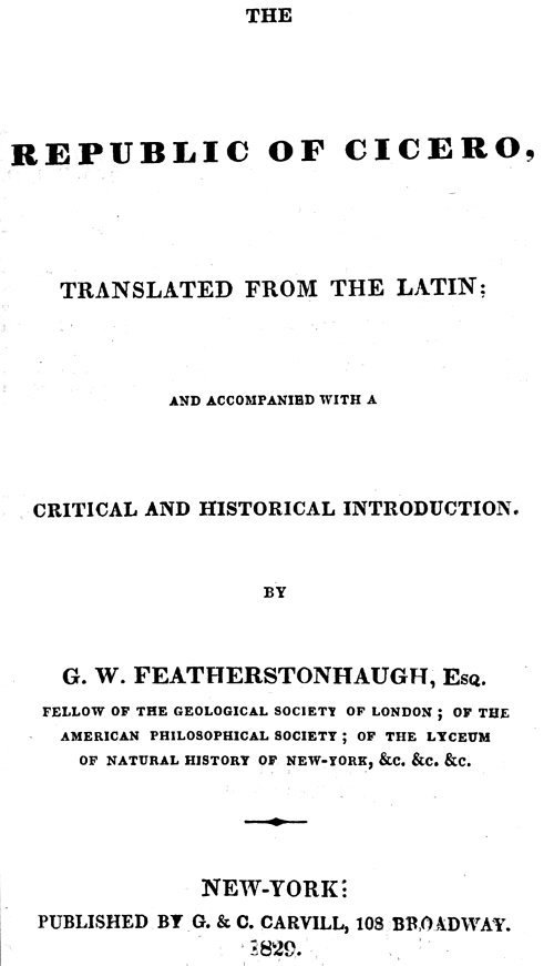 جلد کتاب The Republic of Cicero