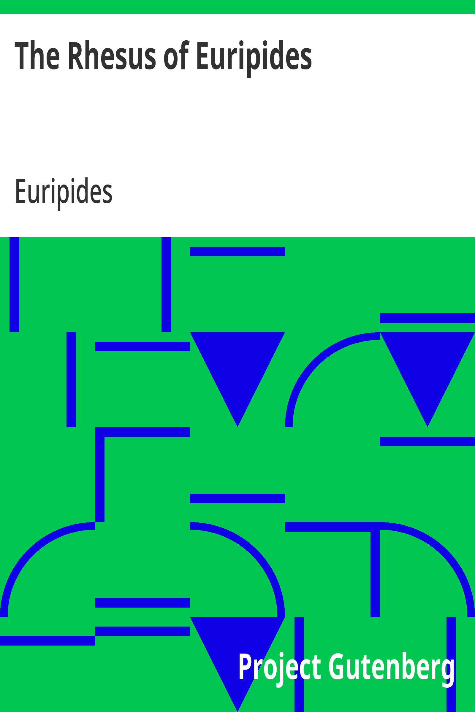 جلد کتاب The Rhesus of Euripides