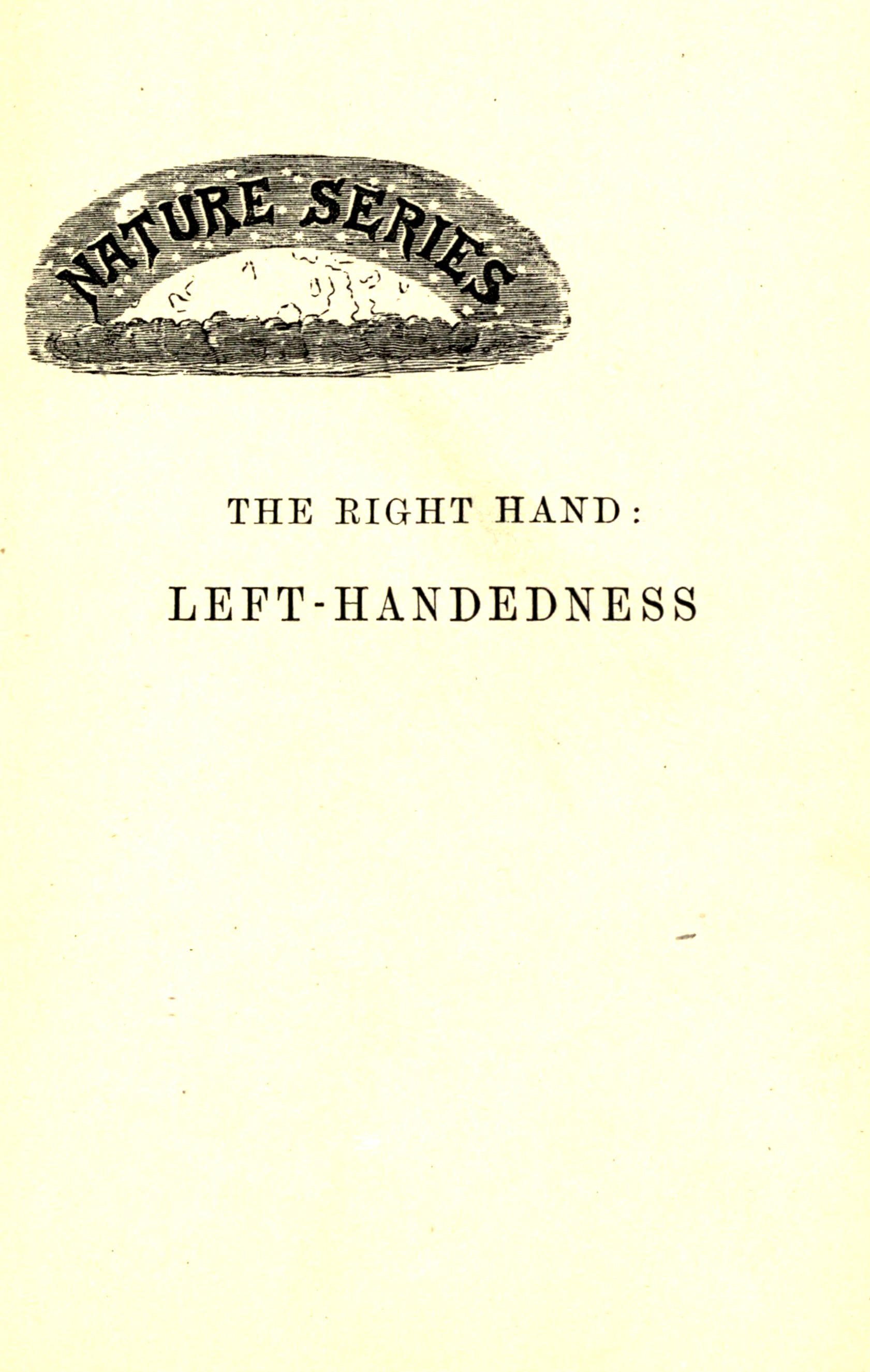 جلد کتاب The Right Hand: Left-Handedness