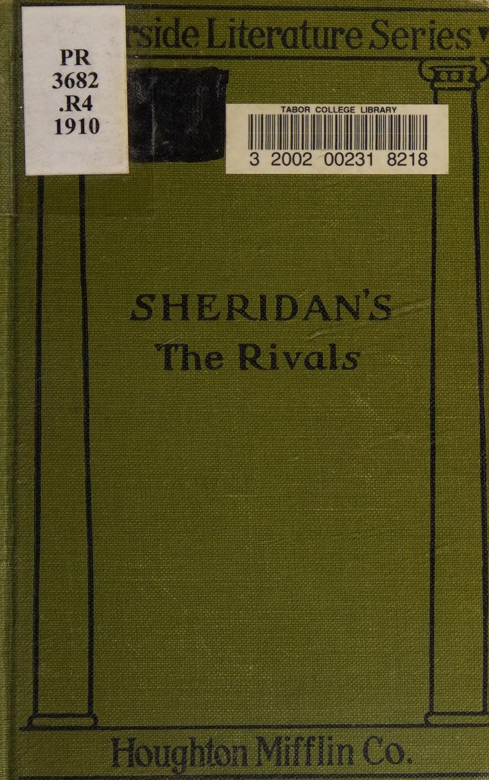 جلد کتاب The Rivals: A Comedy