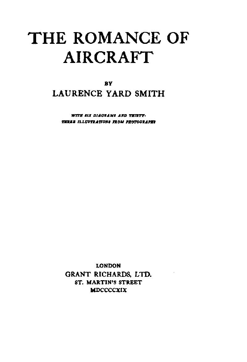 جلد کتاب The Romance of Aircraft