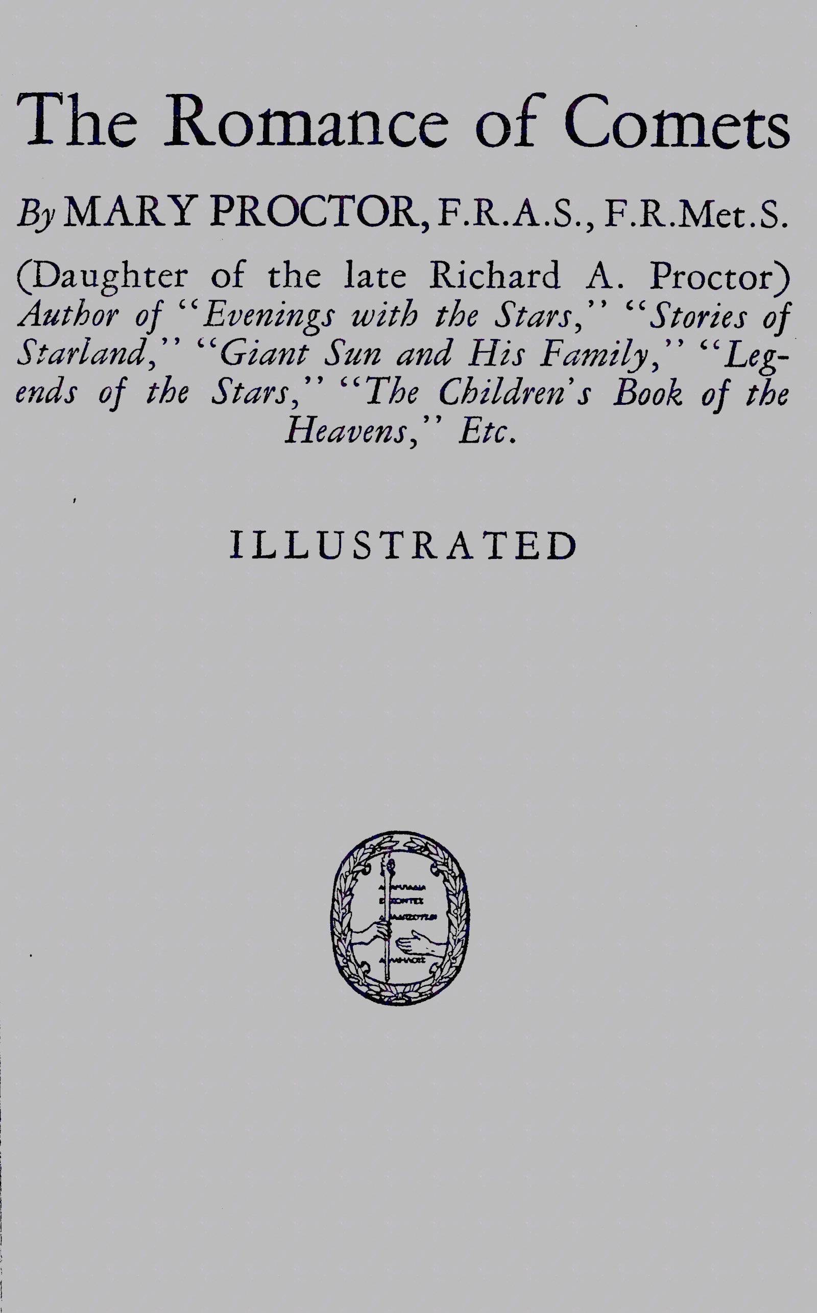 جلد کتاب The Romance of Comets