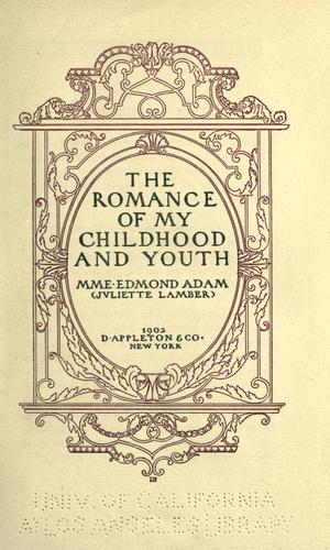 جلد کتاب The Romance of My Childhood and Youth
