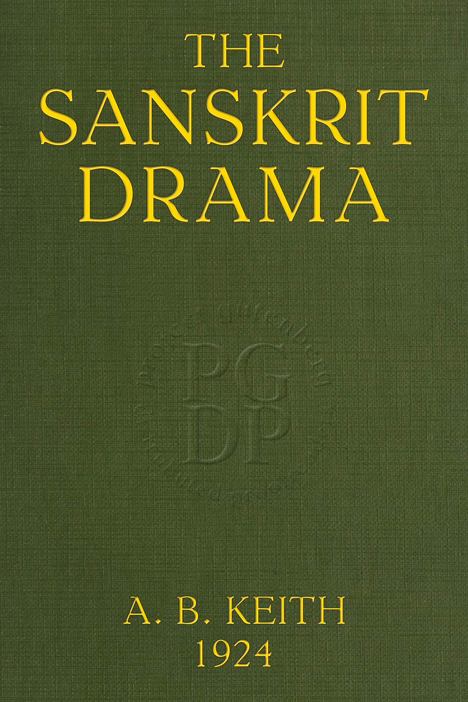 جلد کتاب The Sanskrit Drama