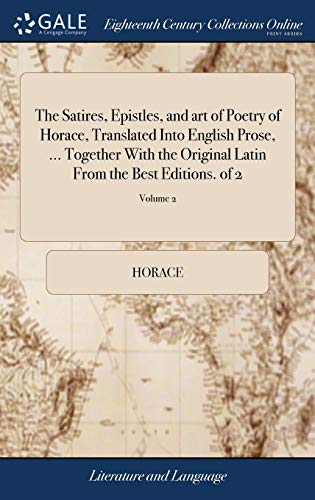 جلد کتاب The Satires, Epistles, and Art of Poetry of Horace