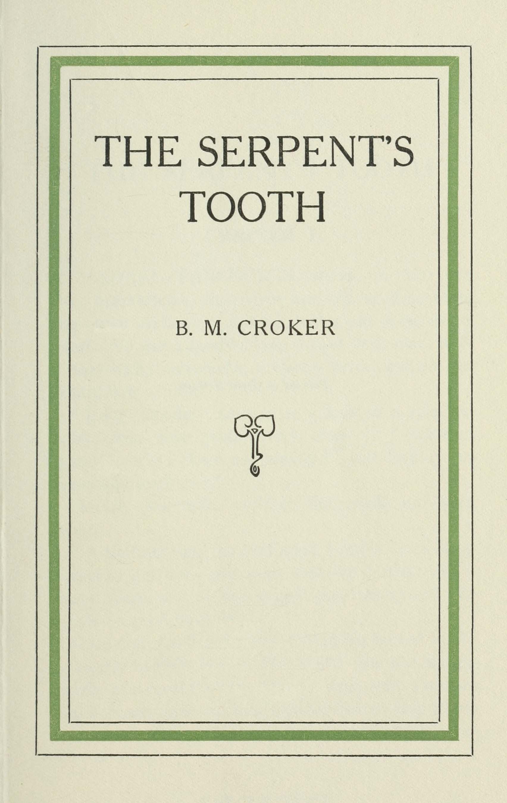 جلد کتاب The Serpent's Tooth
