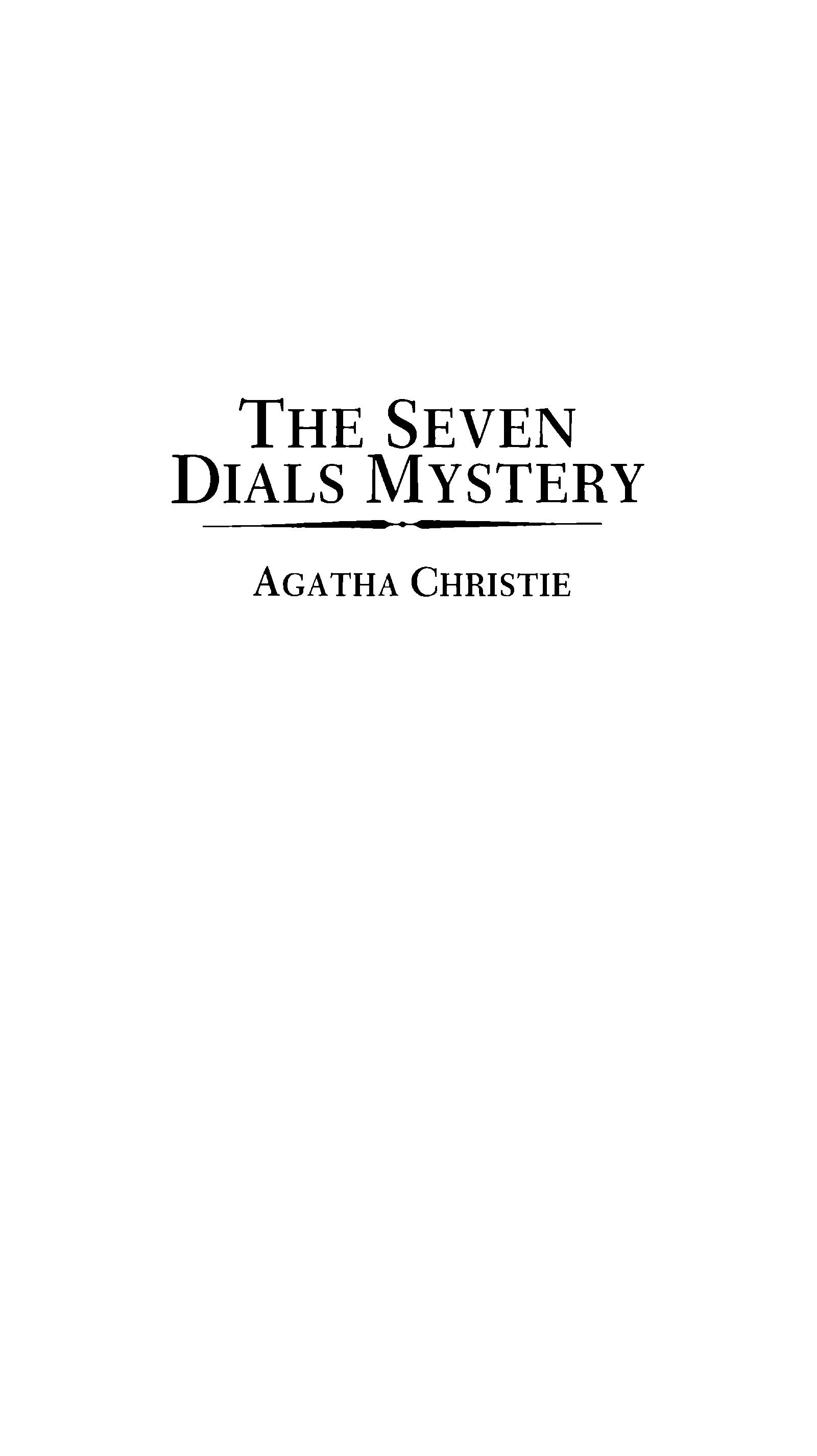 جلد کتاب The Seven Dials Mystery