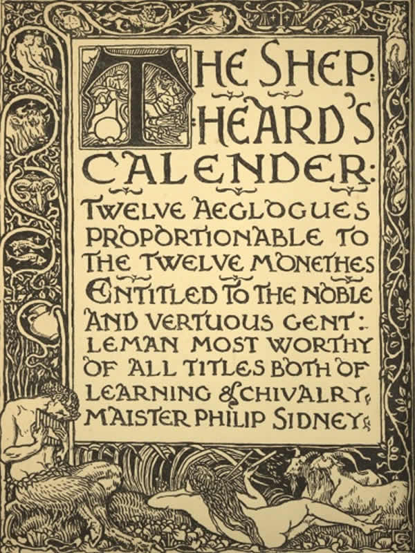 جلد کتاب The Shepheard's Calender