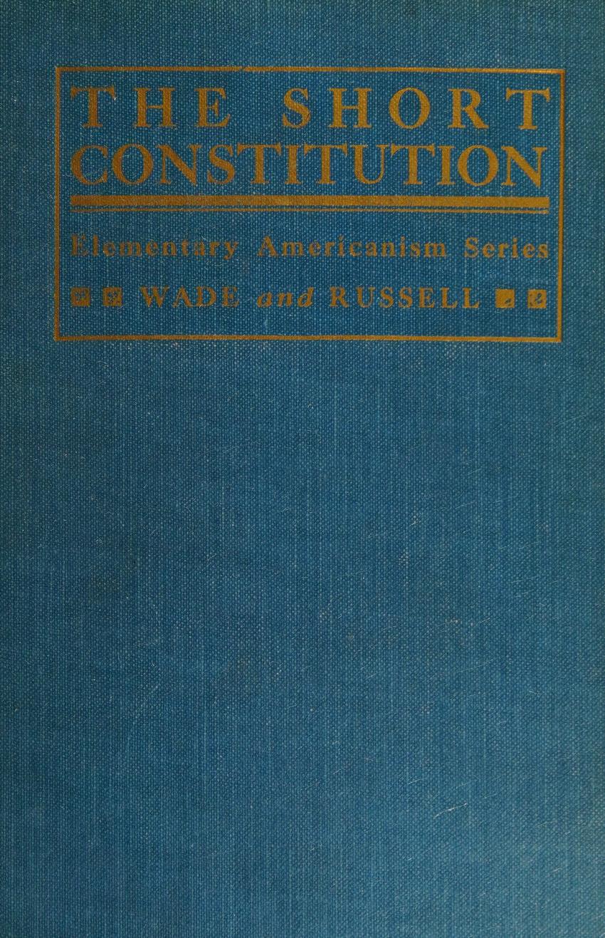 جلد کتاب The Short Constitution