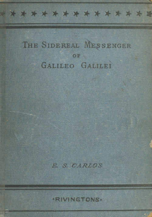 جلد کتاب The Sidereal Messenger of Galileo Galilei