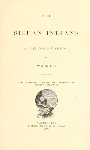 جلد کتاب The Siouan Indians