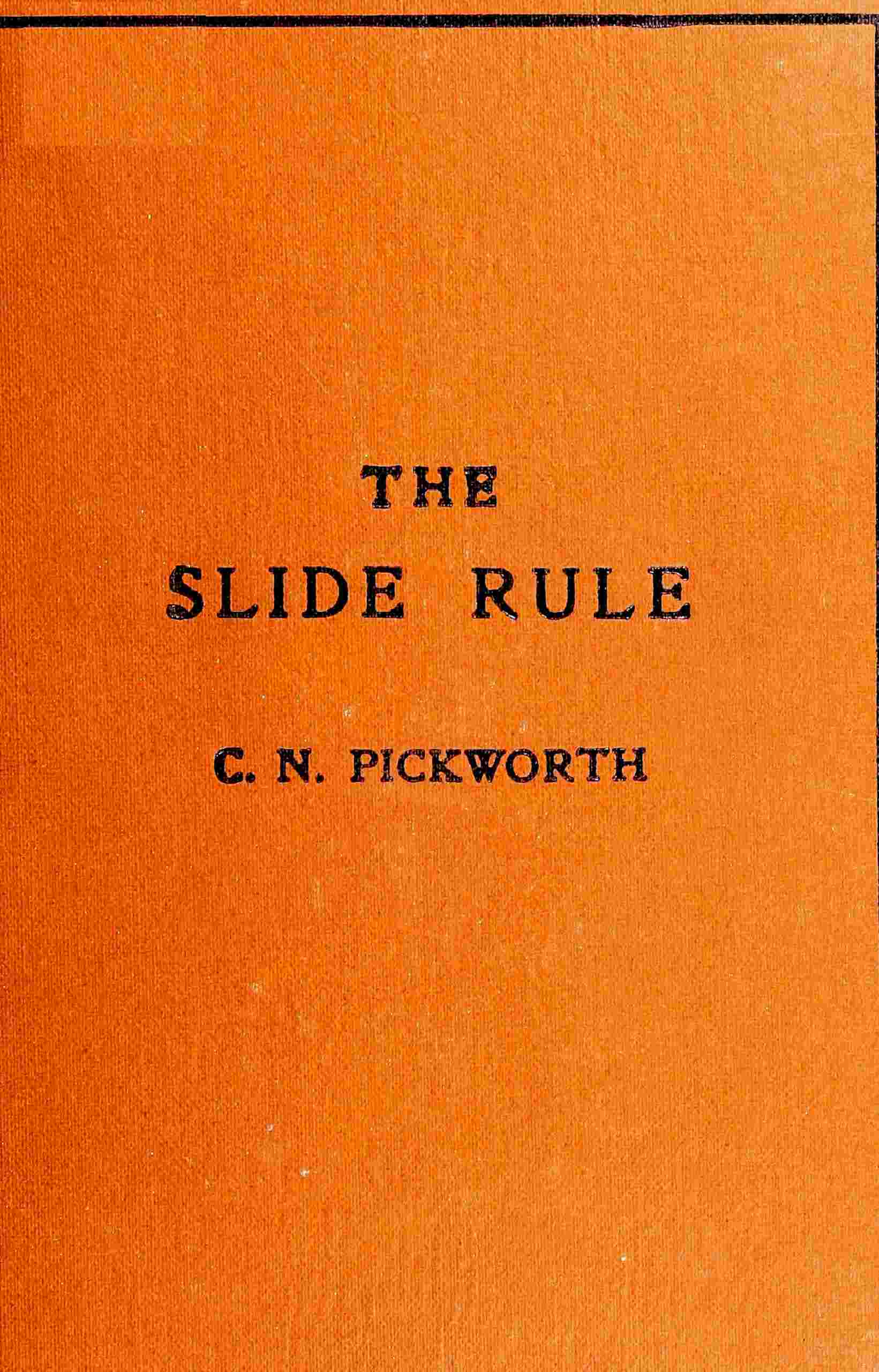جلد کتاب The slide rule