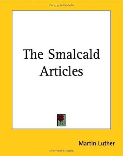 جلد کتاب The Smalcald Articles