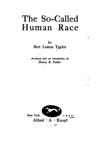 جلد کتاب The So-called Human Race