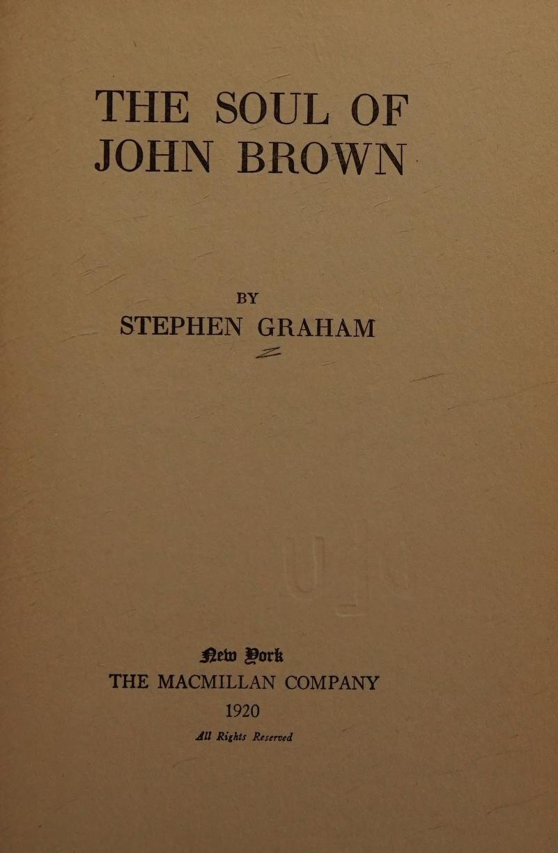 جلد کتاب The Soul of John Brown