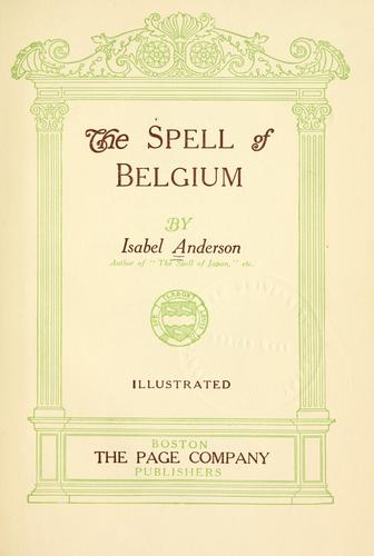 جلد کتاب The Spell of Belgium