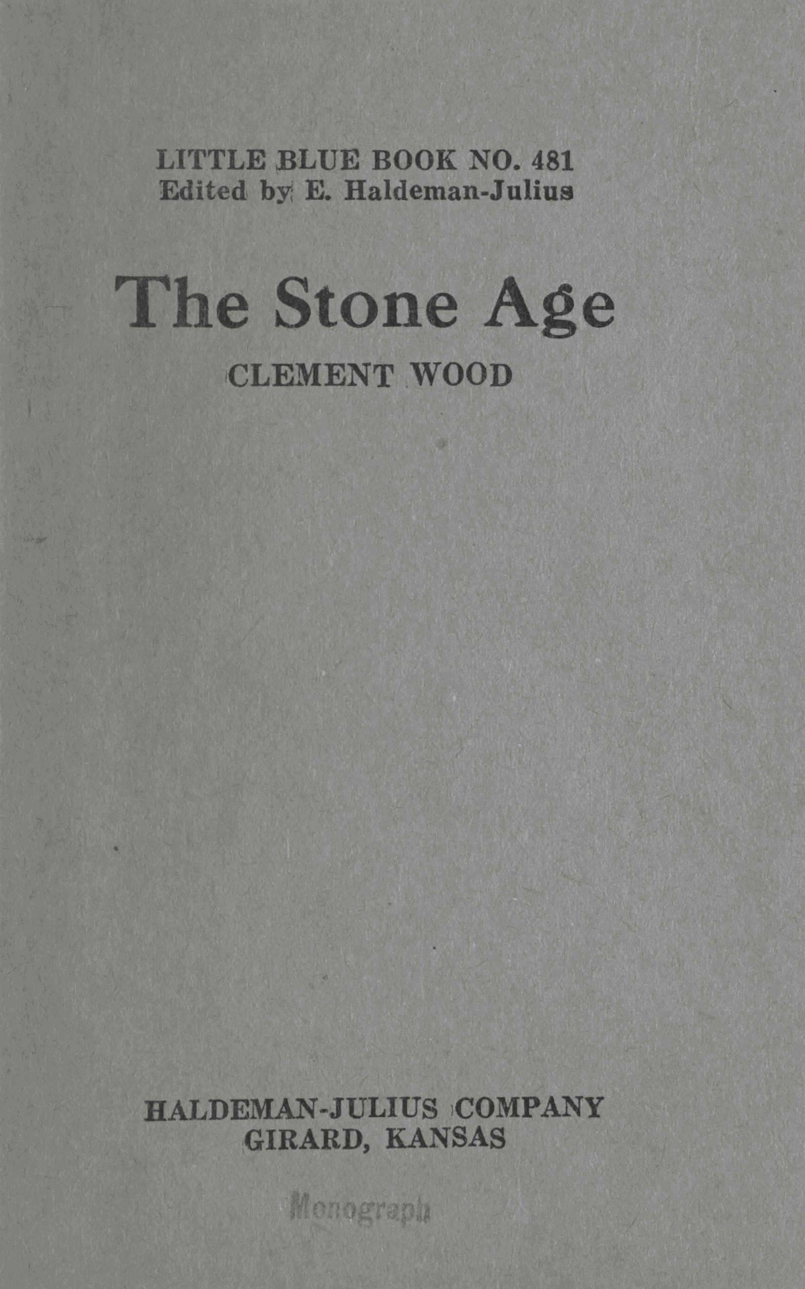 جلد کتاب The Stone Age