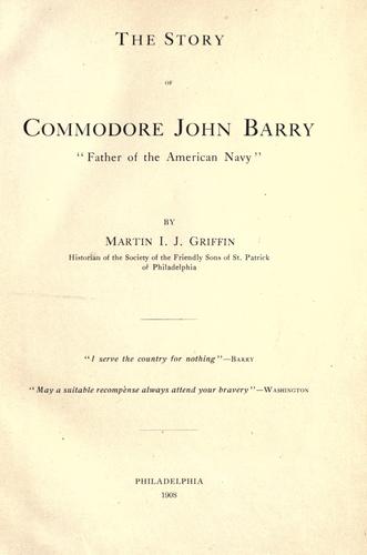 جلد کتاب The Story of Commodore John Barry