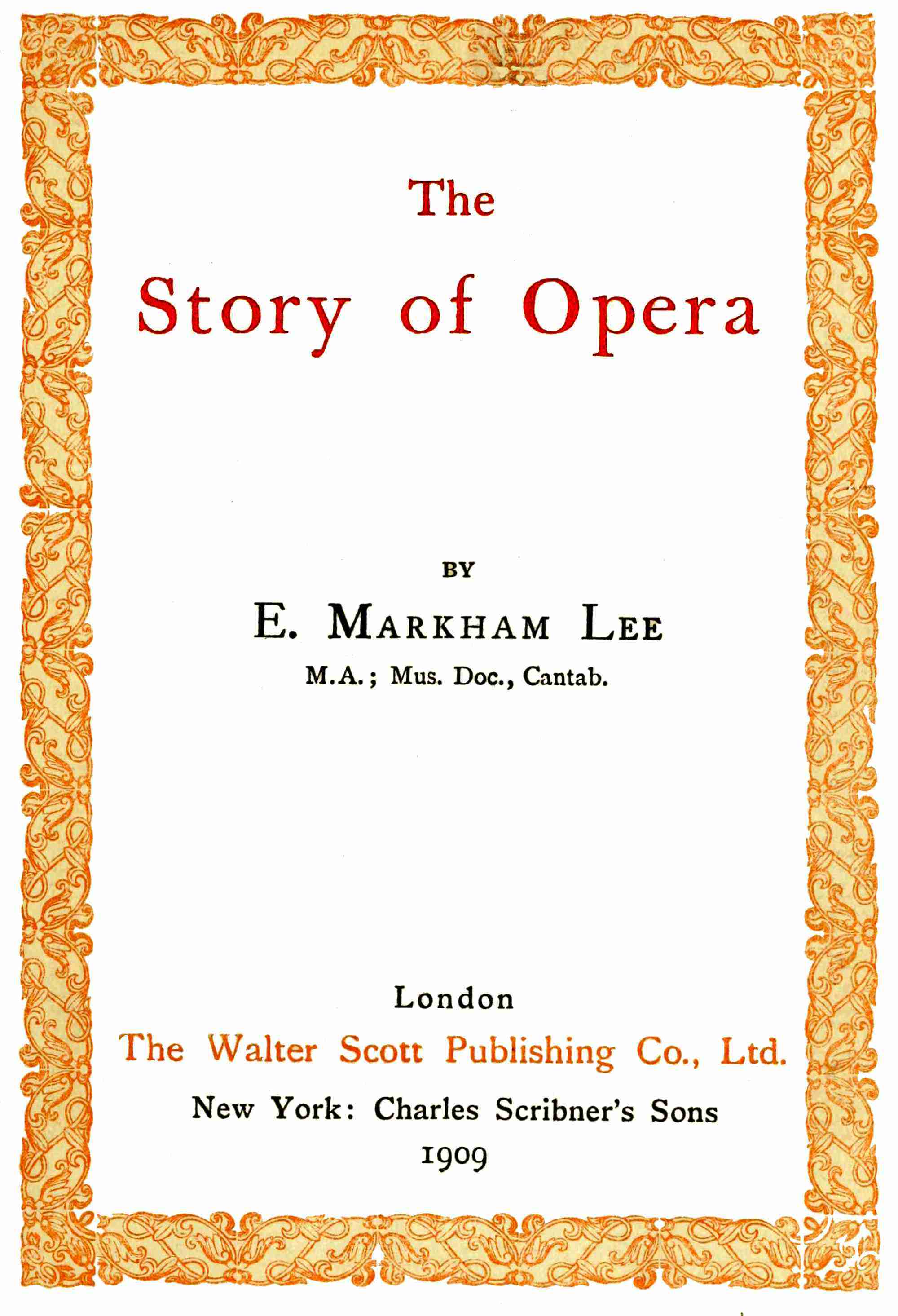 جلد کتاب The Story of Opera