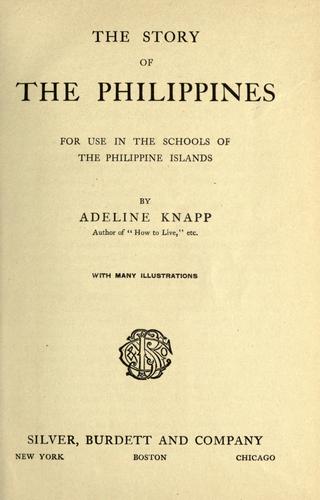 جلد کتاب The Story of the Philippines