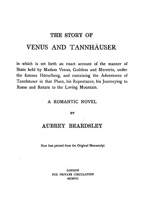 جلد کتاب The Story of Venus and Tannhäuser