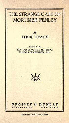 جلد کتاب The Strange Case of Mortimer Fenley