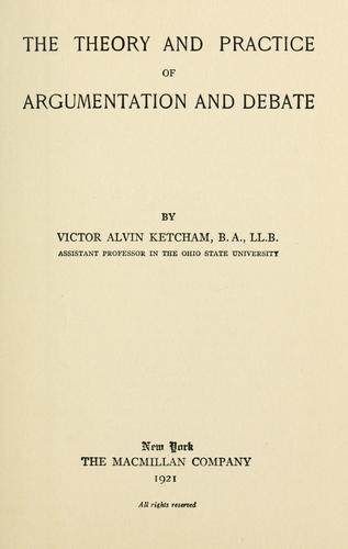 جلد کتاب The theory and practice of argumentation and debate