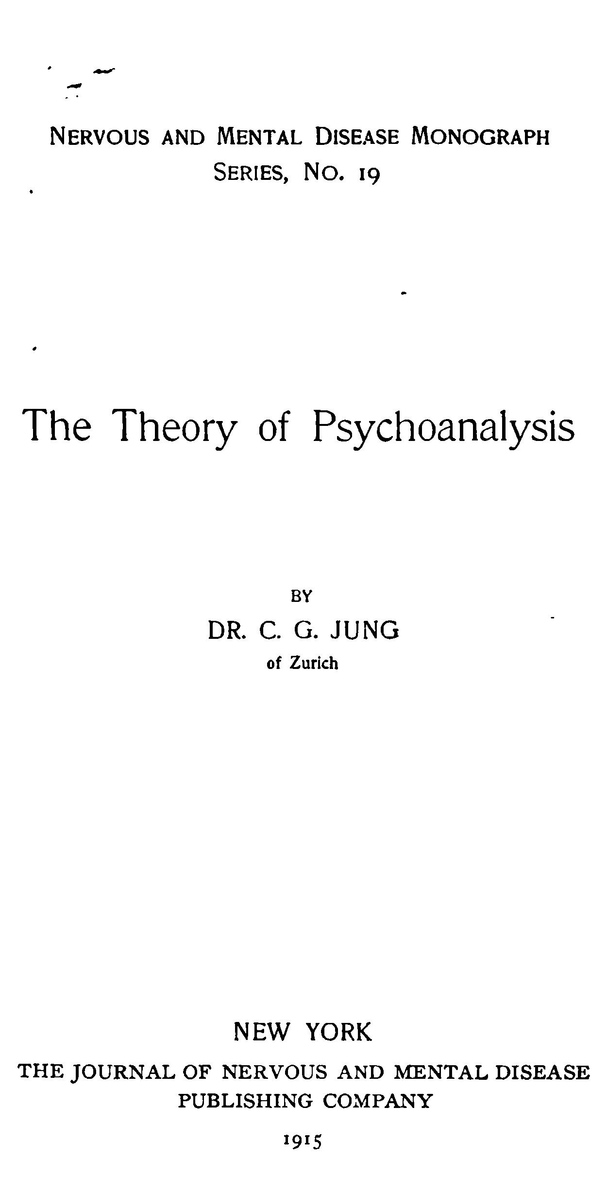 جلد کتاب The Theory of Psychoanalysis