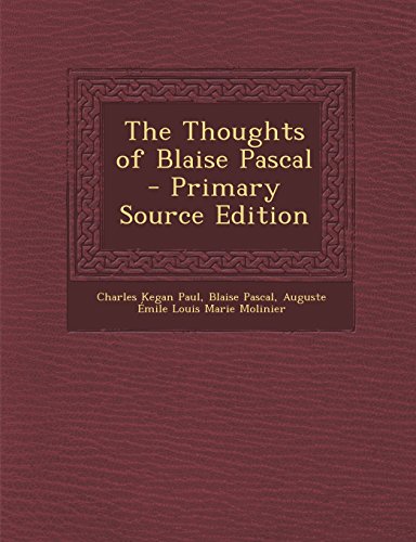 جلد کتاب The Thoughts of Blaise Pascal