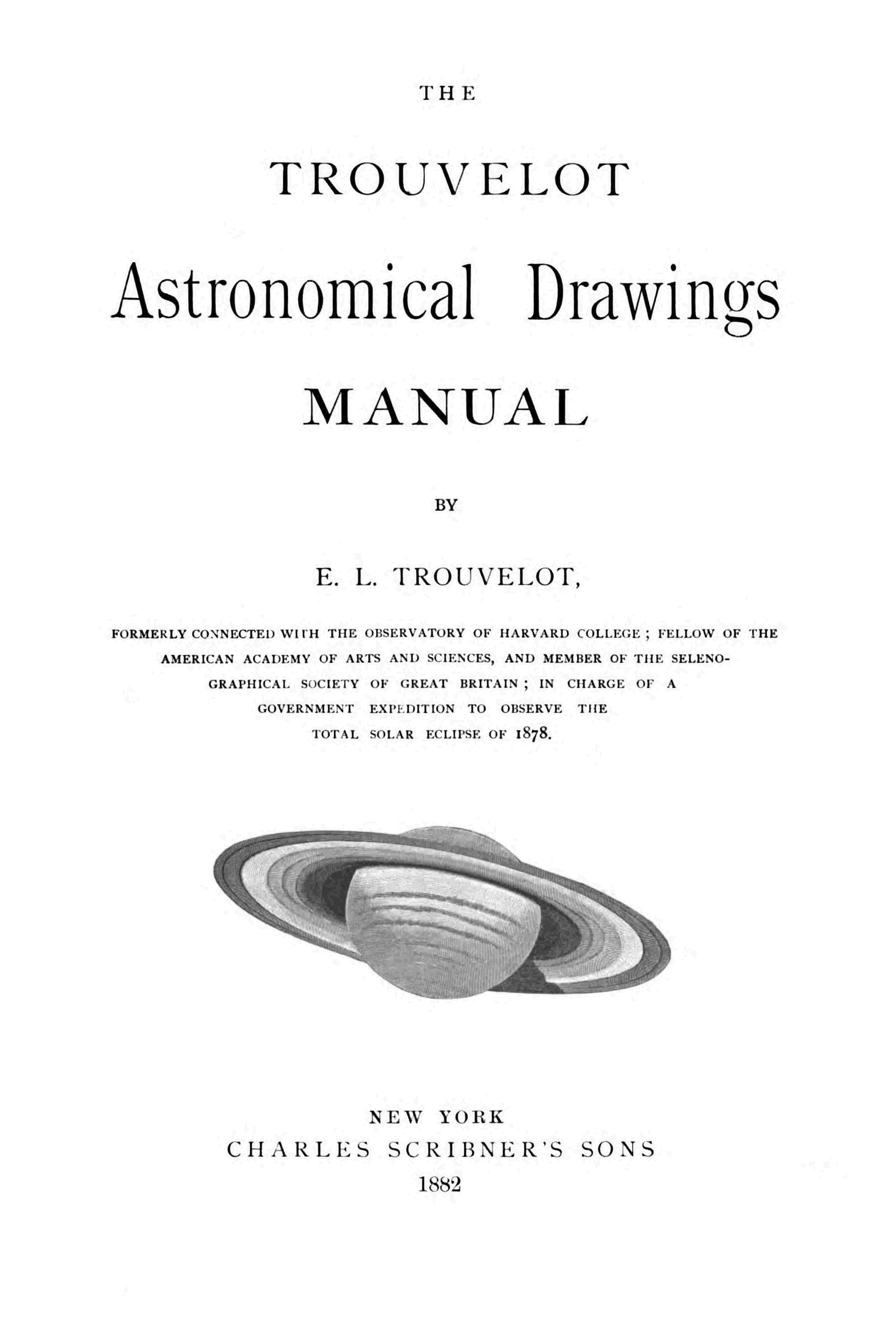 جلد کتاب The Trouvelot Astronomical Drawings Manual