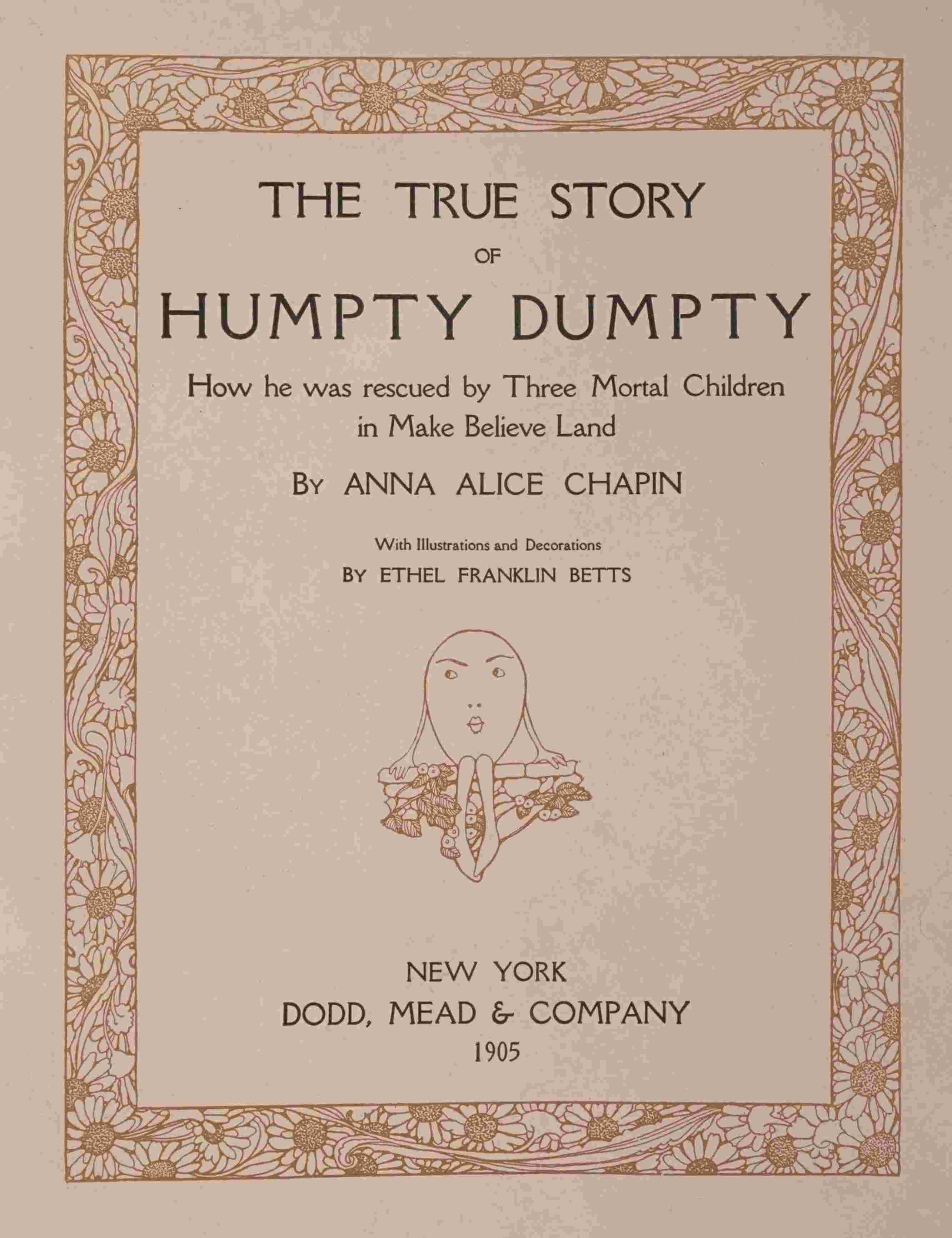 جلد کتاب The true story of Humpty Dumpty