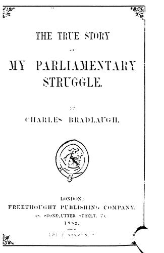 جلد کتاب The True Story of My Parliamentary Struggle