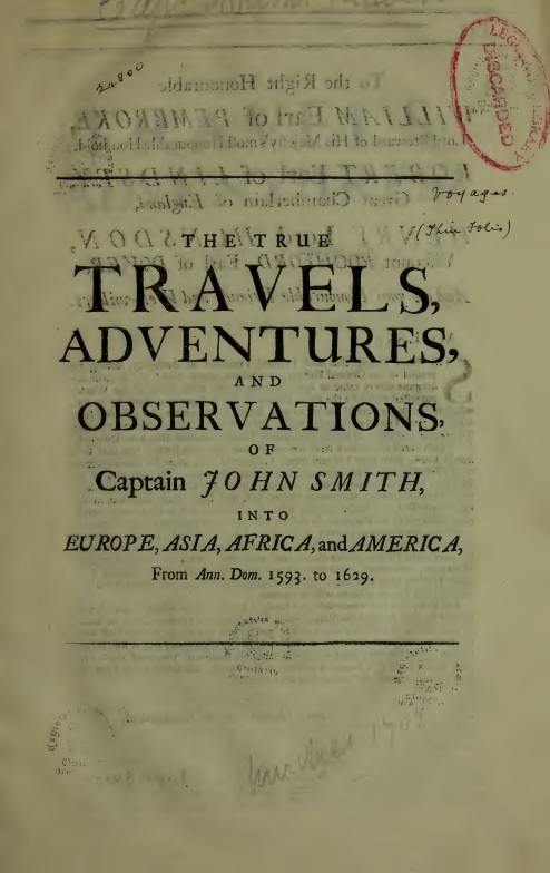 جلد کتاب The True Travels, Adventures, and Observations of Captain John Smith into Europe, Asia, Africa, and America