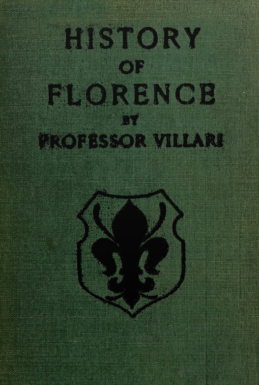 جلد کتاب The Two First Centuries of Florentine History