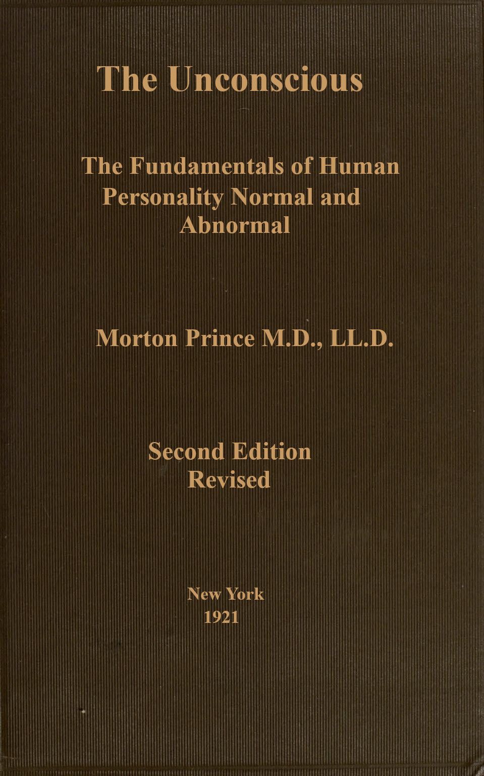 جلد کتاب The Unconscious: The Fundamentals of Human Personality