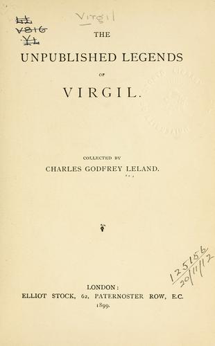 جلد کتاب The Unpublished Legends of Virgil