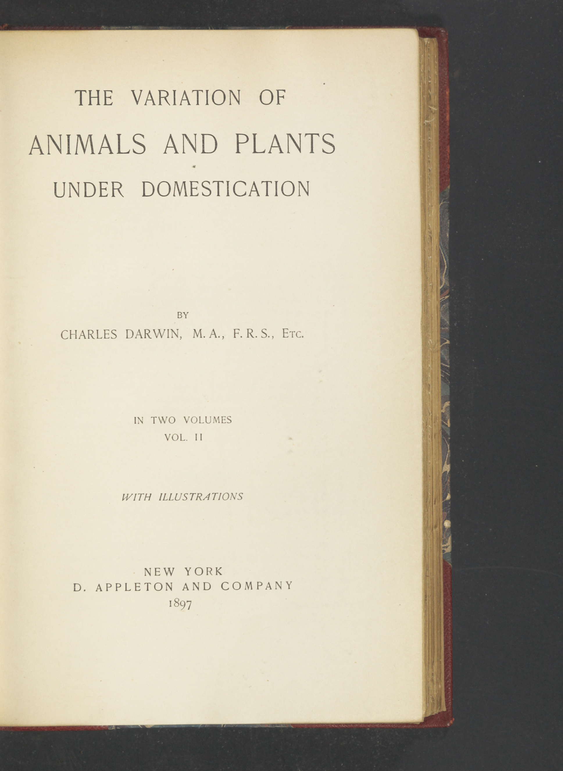 جلد کتاب The Variation of Animals and Plants under Domestication