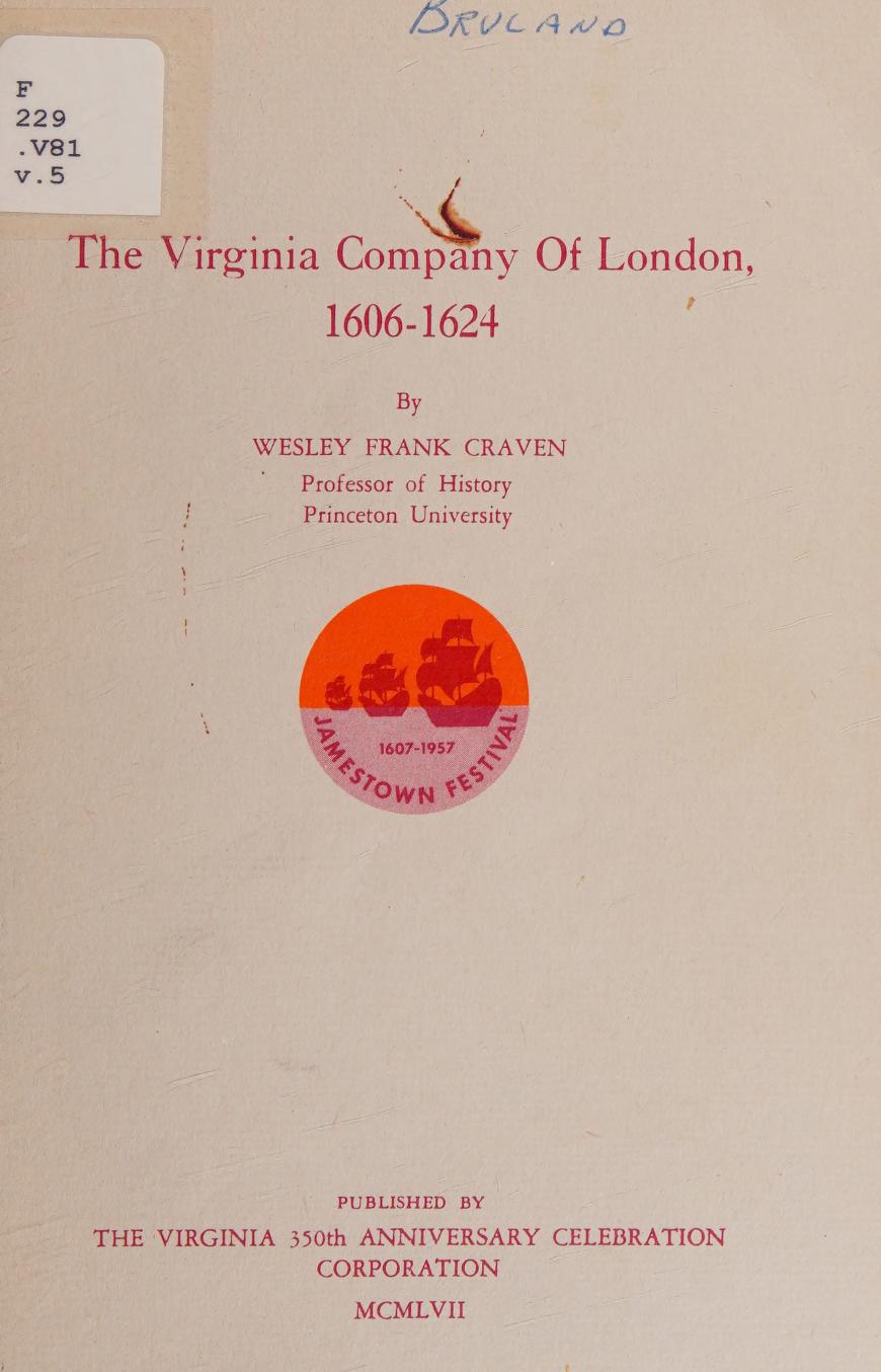جلد کتاب The Virginia Company Of London, 1606-1624